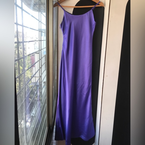 Silk SATIN LONG SLIP DRESS - Picture 4 of 13